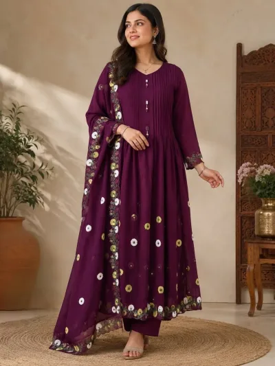 Roman Silk Anarkali Kurti